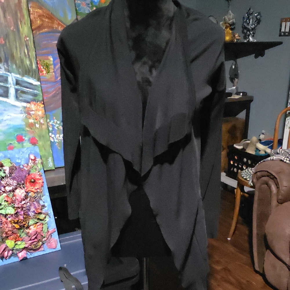 White House Black Market Draped Black Blazer